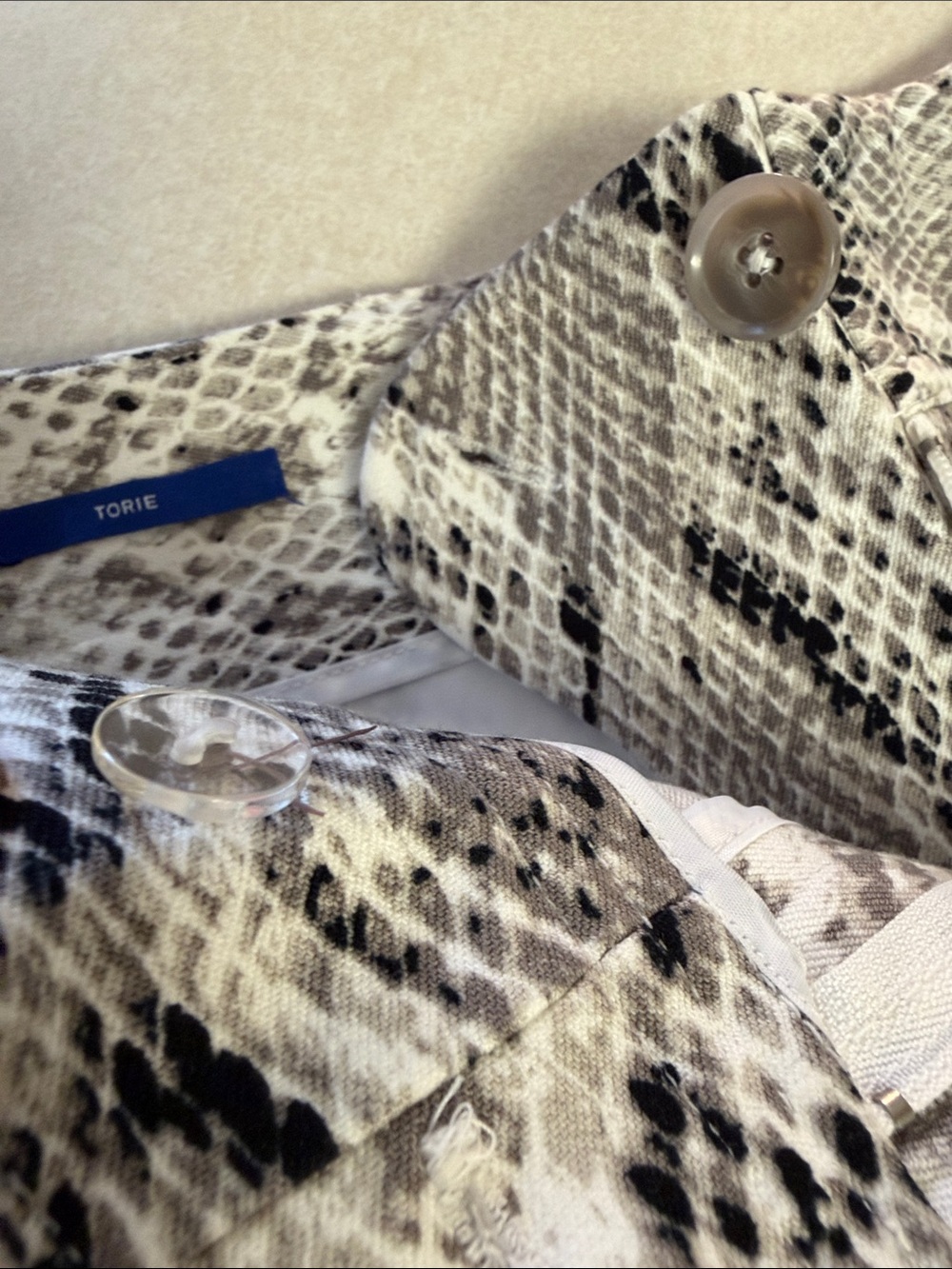 *Snake Print Women’s Shorts - Neutral - Picture 5 of 8